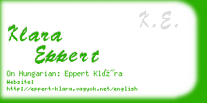 klara eppert business card